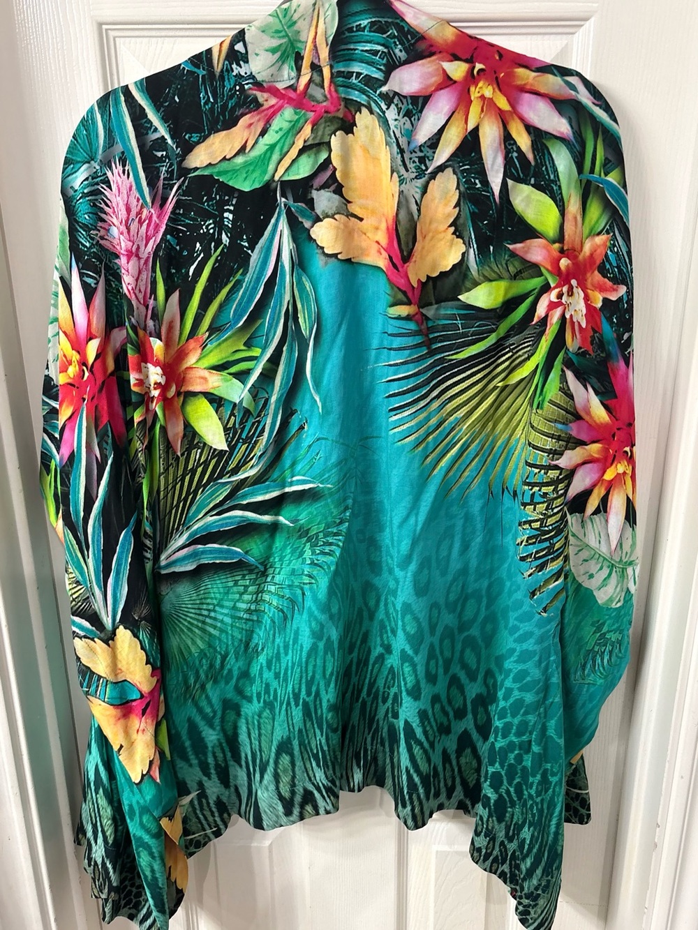 2 Pc. CHICO’S Tropical Print Set-tank & Jacket-Chico’s sz 1 or 8-10 LIGHTWEIGHT - Picture 3 of 9